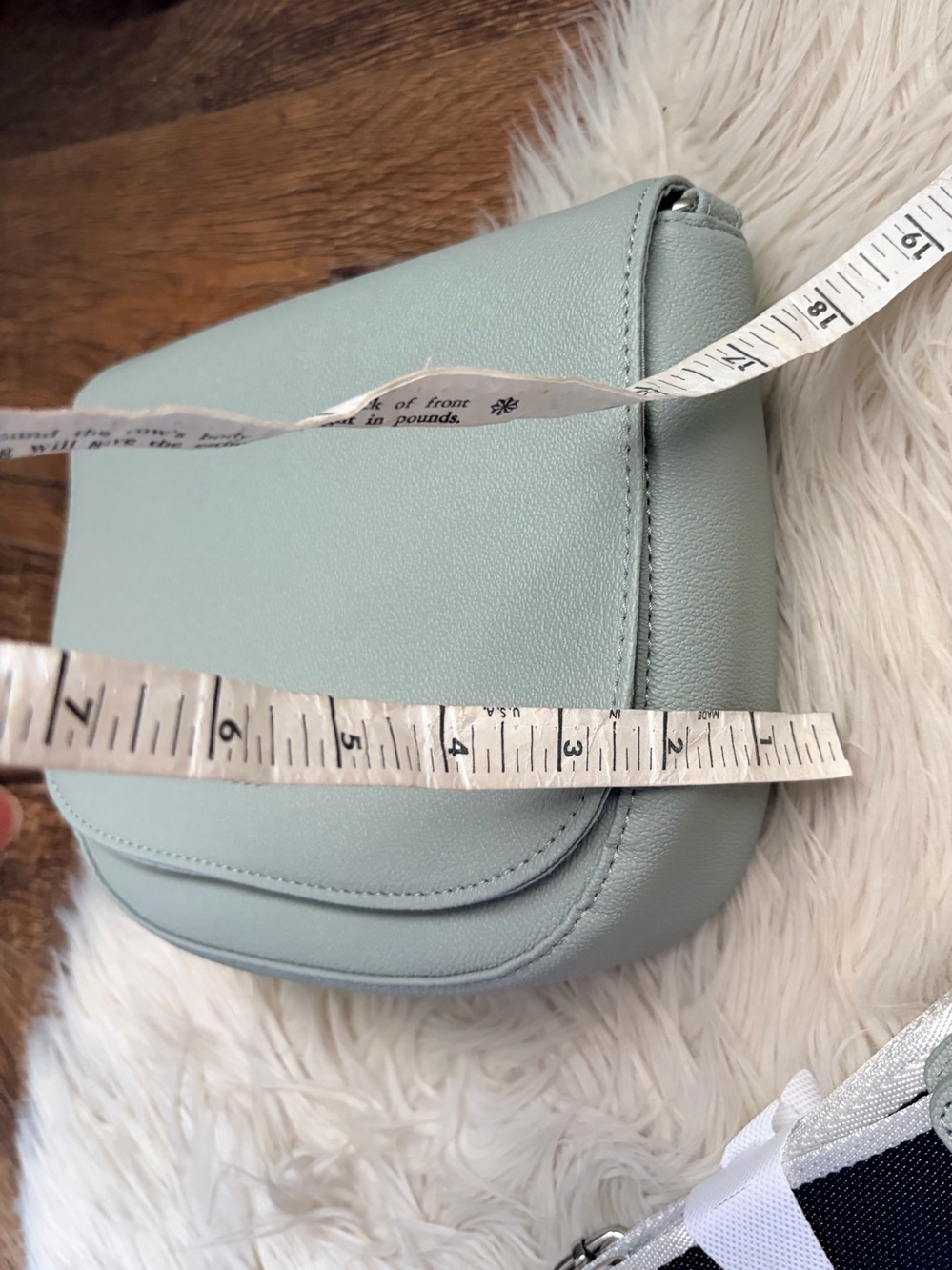 Izod Sage Green Saddle Bag Crossbody with Branded Strap - Picture 11 of 13